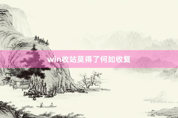 win收站莫得了何如收复
